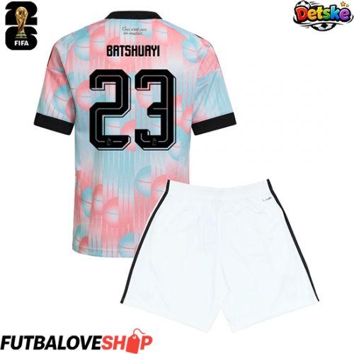 Dres Belgicko Michy Batshuayi #23 Preč pre deti MS 2026 Krátky Rukáv (+ trenírky)
